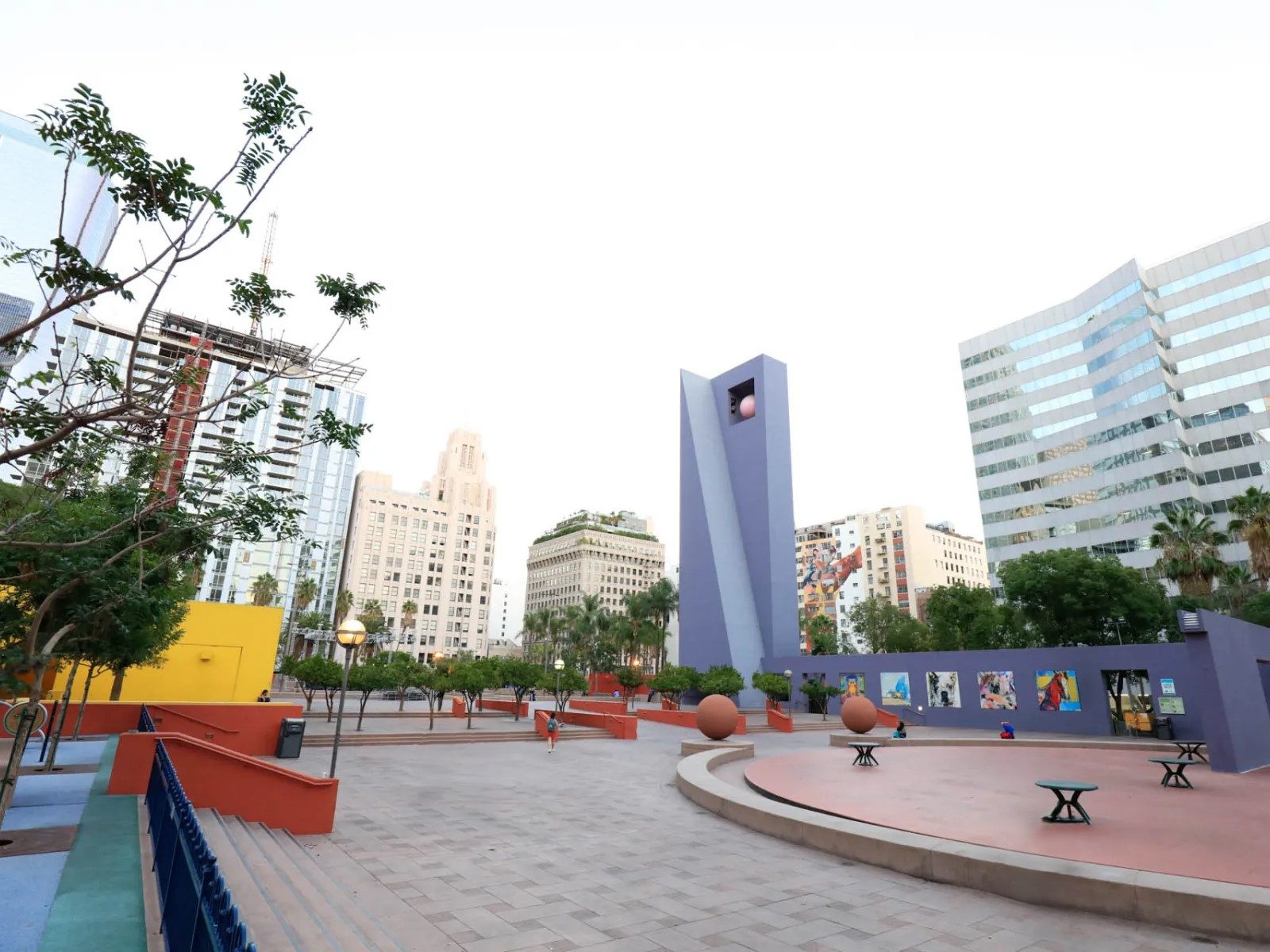 Pershing Square plaza in downtown Los Angeles